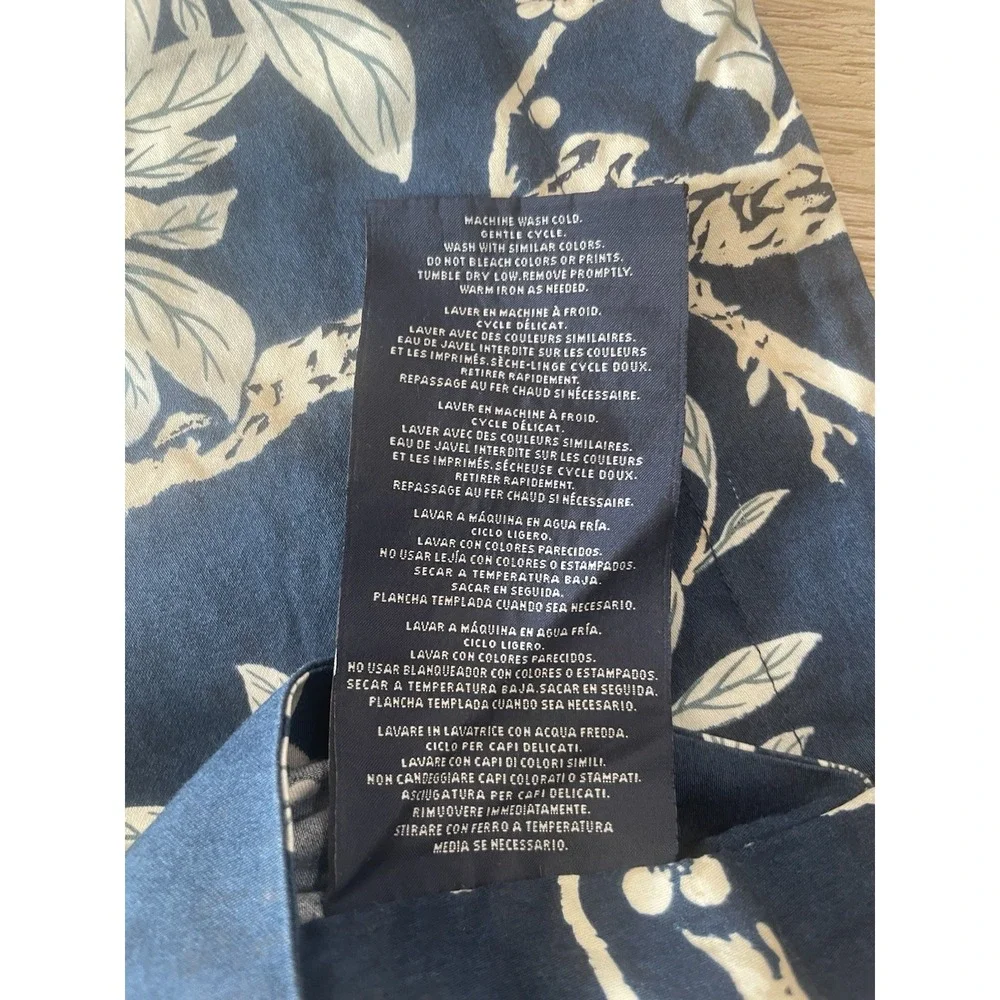 Ralph Lauren Deauville Blossom Navy Sateen QUEEN Duvet Cover & 2 Stnd Shams READ